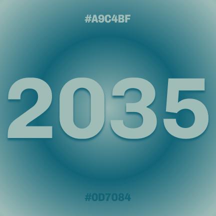 The Hexclock v2 reads 2035