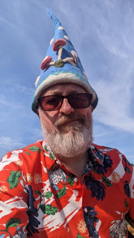 Me at Latitude 2024, where I briefly became the [face of Popchips](https://www.instagram.com/popchipsuk/reel/C-STSyTSTB9/?api=1%2F)