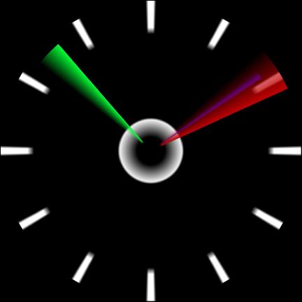 Screenshot of the TV ident clock